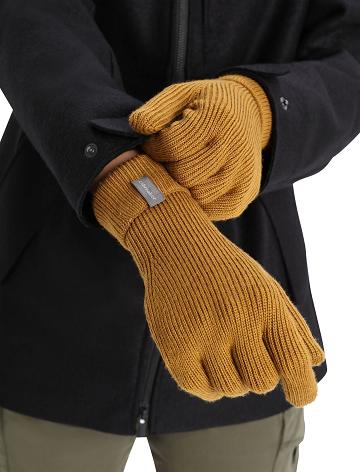 Dámské Rukavice Icebreaker Unisex Merino Rixdorf Hnědé | CZ 1446MQZA